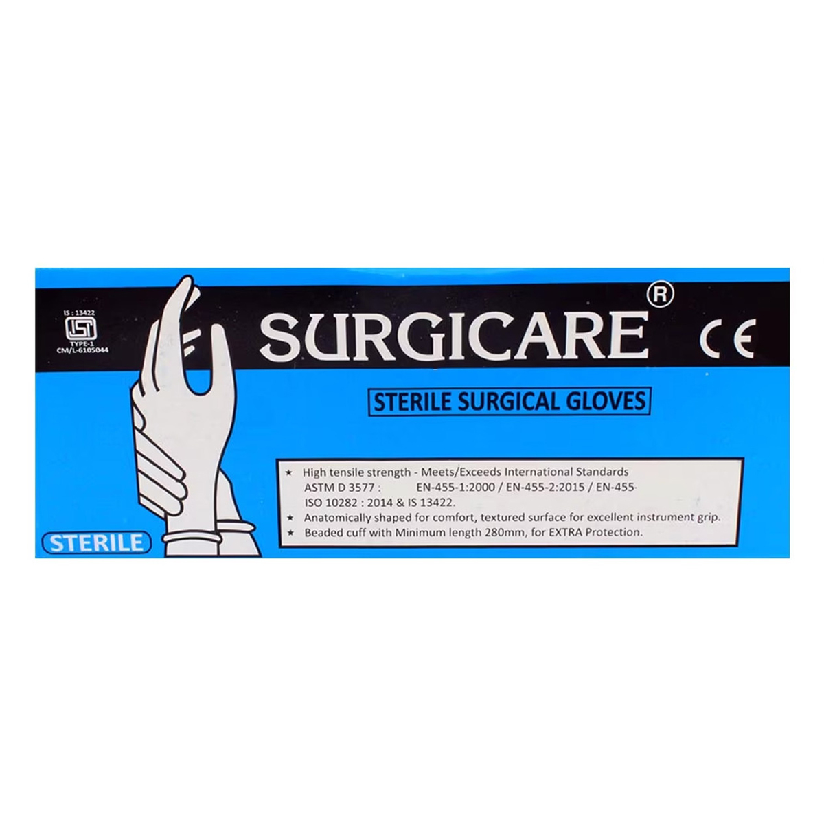 Surgicare Sterile Gloves 7.5, 1 Count, Pack of 1 Surgicare Sterile Gloves 7.5, 1 Count, Pack of 1