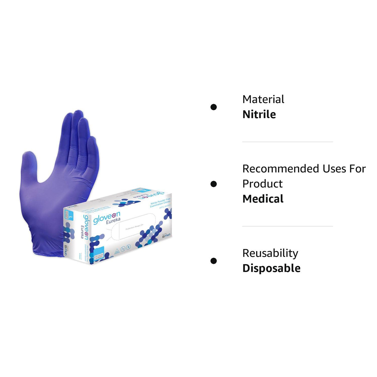 Gloveon Examination Powder Free Gloves Medium, 1 Count, Pack of 50 Gloveon Examination Powder Free Gloves Medium, 1 Count, Pack of 50