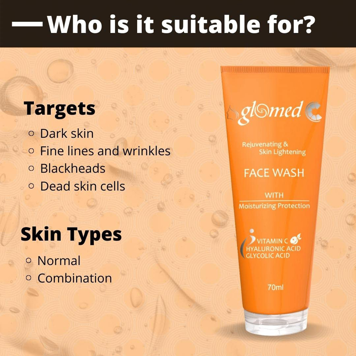 Glomed C Face Wash 70 ml Glomed C Face Wash 70 ml