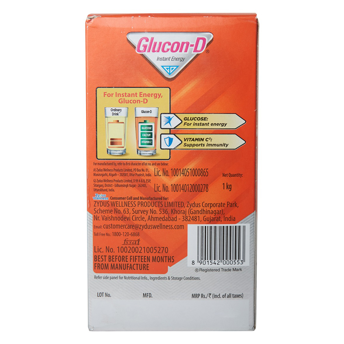 Glucon-D Instant Energy Drink Tangy Orange Flavour Powder, 1 kg Refill Pack, Pack of 1 Glucon-D Instant Energy Drink Tangy Orange Flavour Powder, 1 kg Refill Pack, Pack of 1