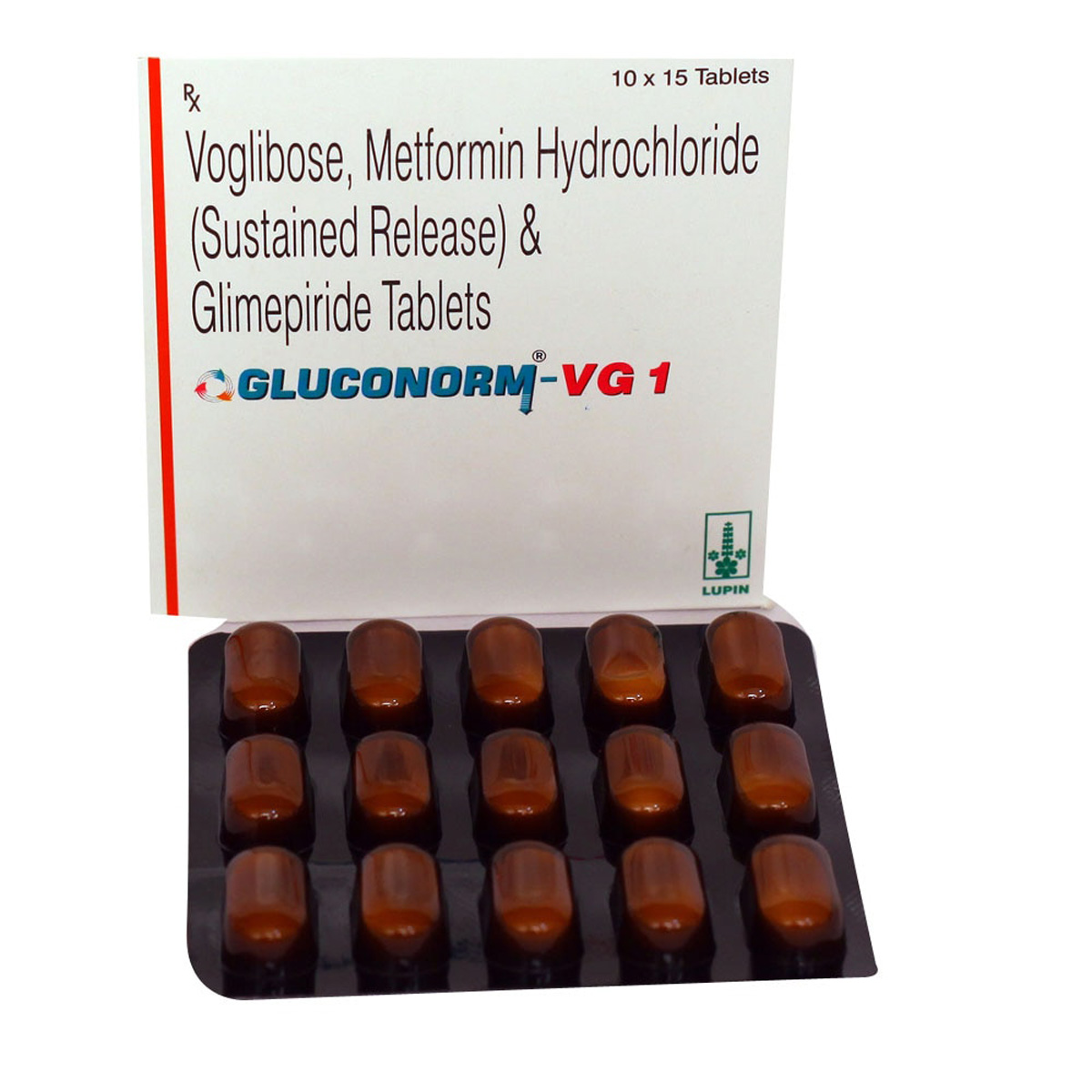 Gluconorm-VG 1 Tablet 15's, Pack of 15 TABLETS Gluconorm-VG 1 Tablet 15's, Pack of 15 TABLETS