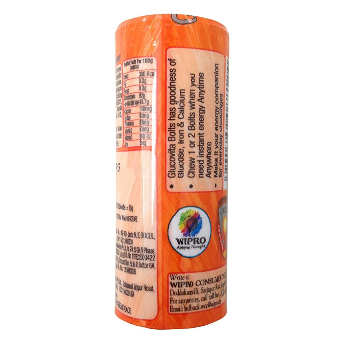 Glucovita Orange Flavour Bolts, 18 gm Glucovita Orange Flavour Bolts, 18 gm