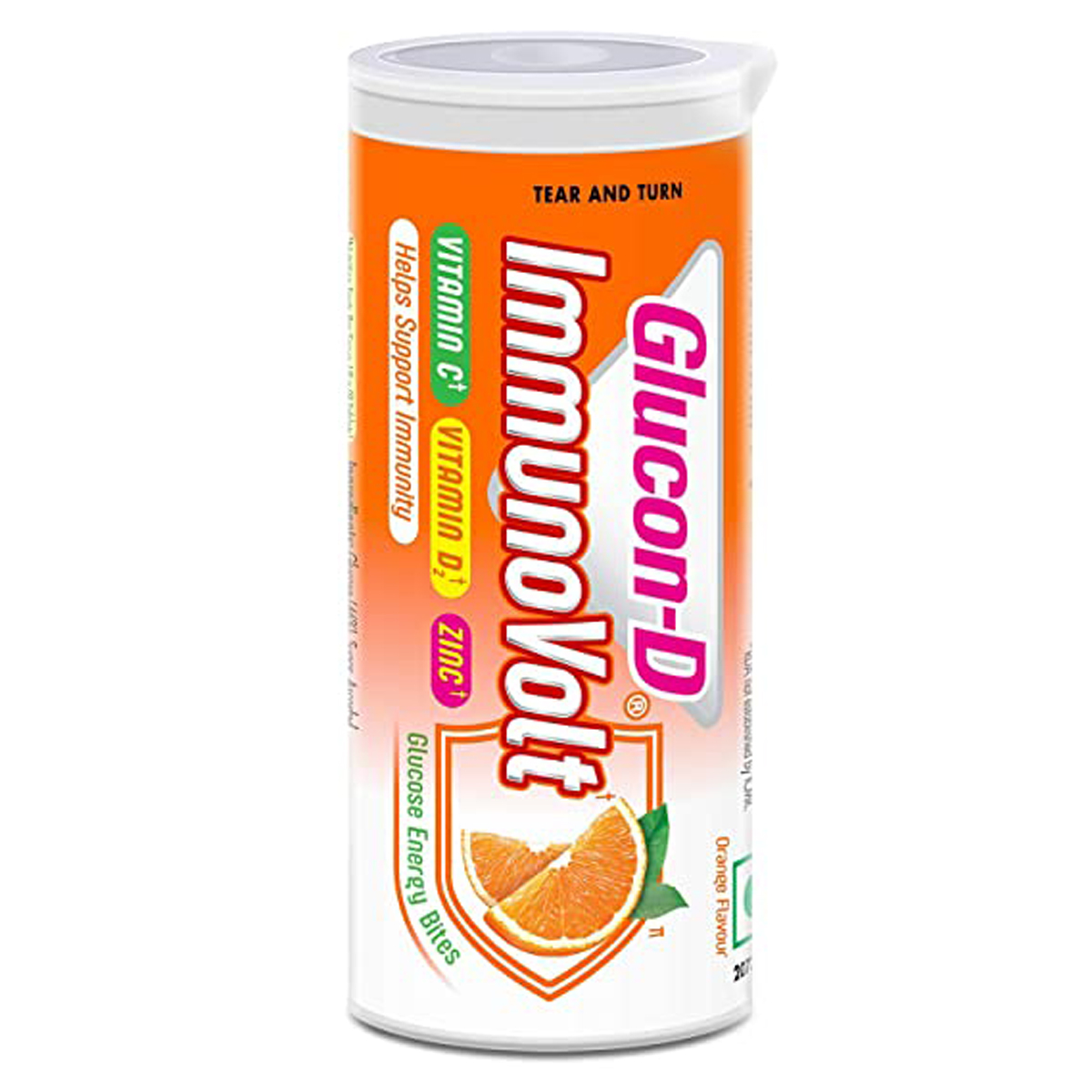 Glucon-D Immunovolt Orange Flavour Energy Bites, 18 gm, Pack of 1 Glucon-D Immunovolt Orange Flavour Energy Bites, 18 gm, Pack of 1