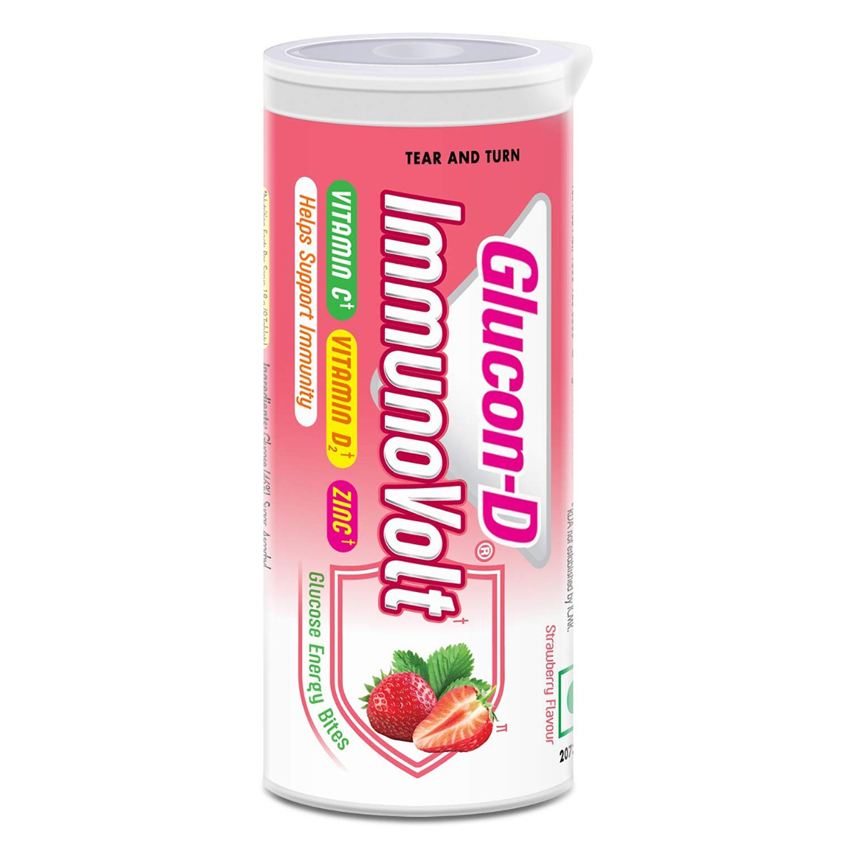 Glucon-D Immunovolt Strawberry Flavour Energy Bites, 18 gm, Pack of 1 Glucon-D Immunovolt Strawberry Flavour Energy Bites, 18 gm, Pack of 1