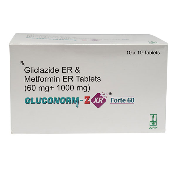 Gluconorm-Z XR Forte 60 mg Tablet 10's, Pack of 10 TabletS Gluconorm-Z XR Forte 60 mg Tablet 10's, Pack of 10 TabletS