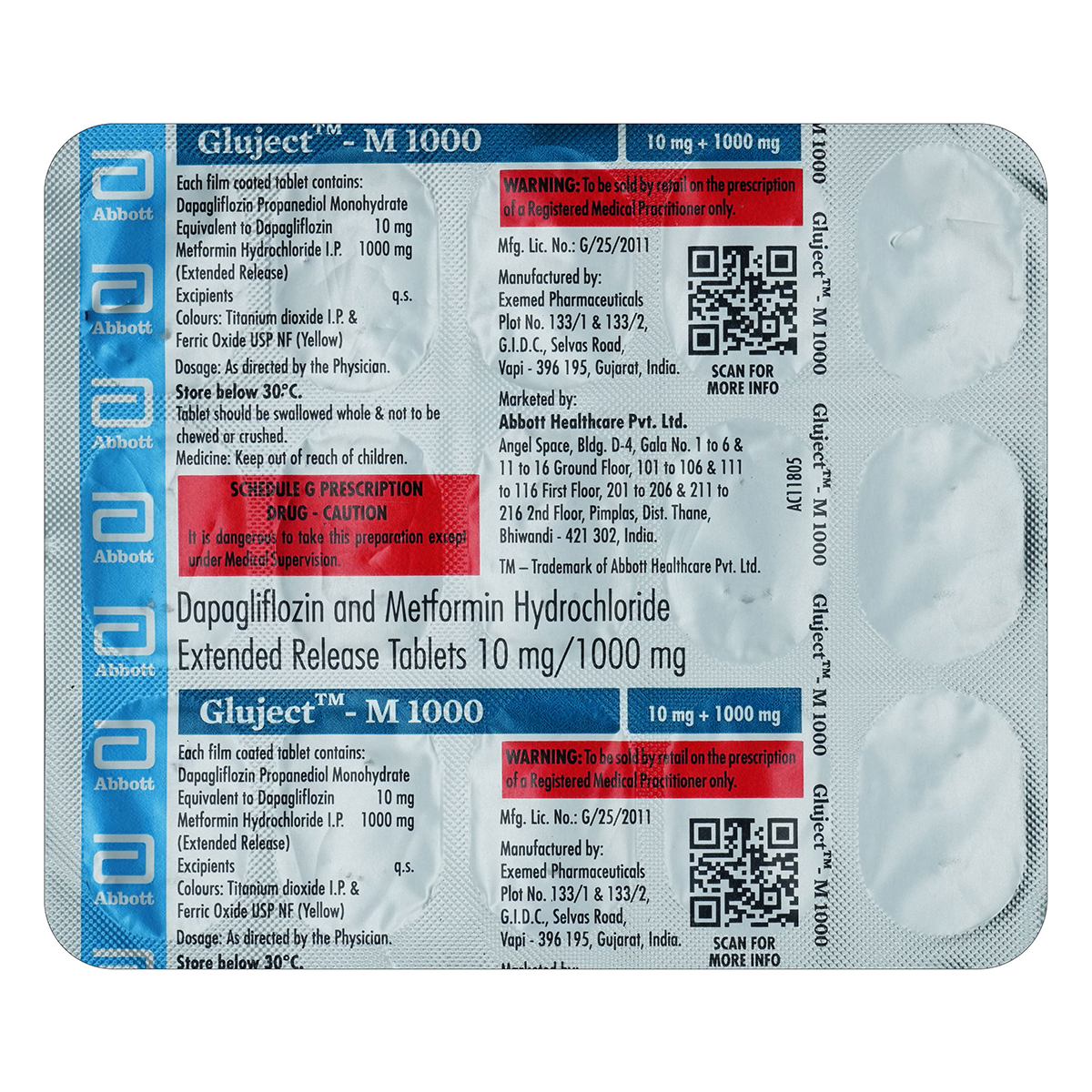 Gluject-M 1000 Tablet 15's, Pack of 15 TABLETS Gluject-M 1000 Tablet 15's, Pack of 15 TABLETS