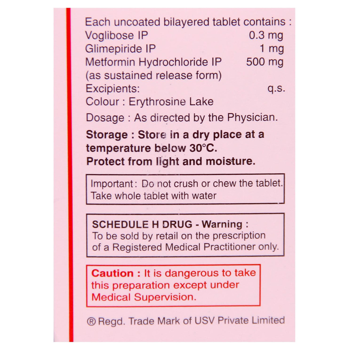 Glycomet Trio 1/0.3 Tablet 10's, Pack of 10 TABLETS Glycomet Trio 1/0.3 Tablet 10's, Pack of 10 TABLETS