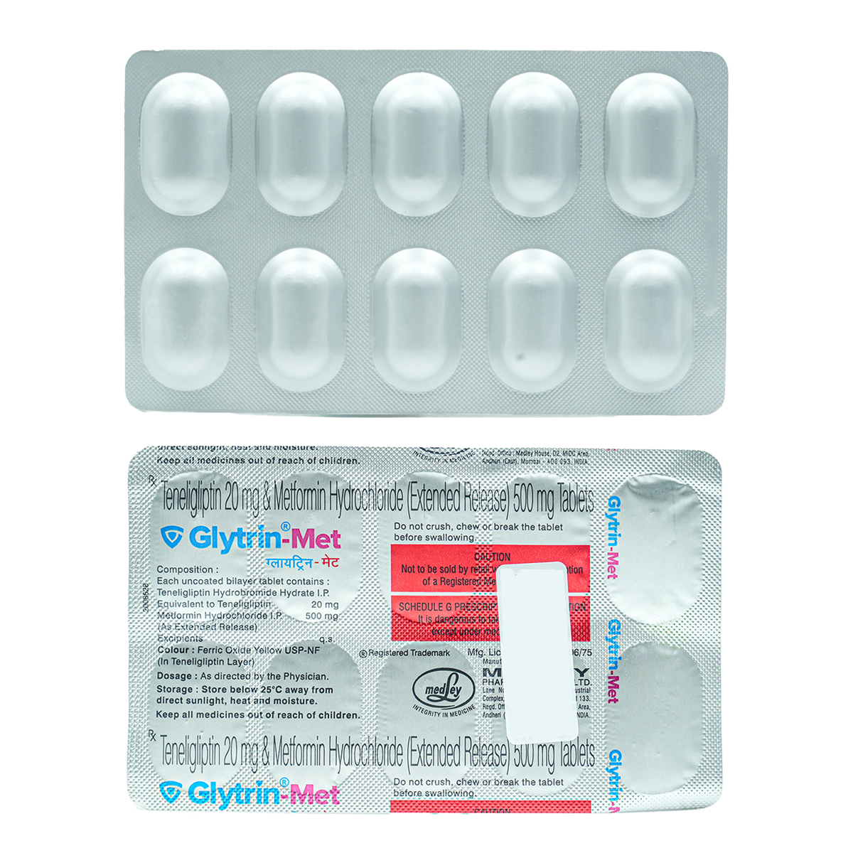 Glytrin-Met Tablet 10's, Pack of 10 TABLETS Glytrin-Met Tablet 10's, Pack of 10 TABLETS