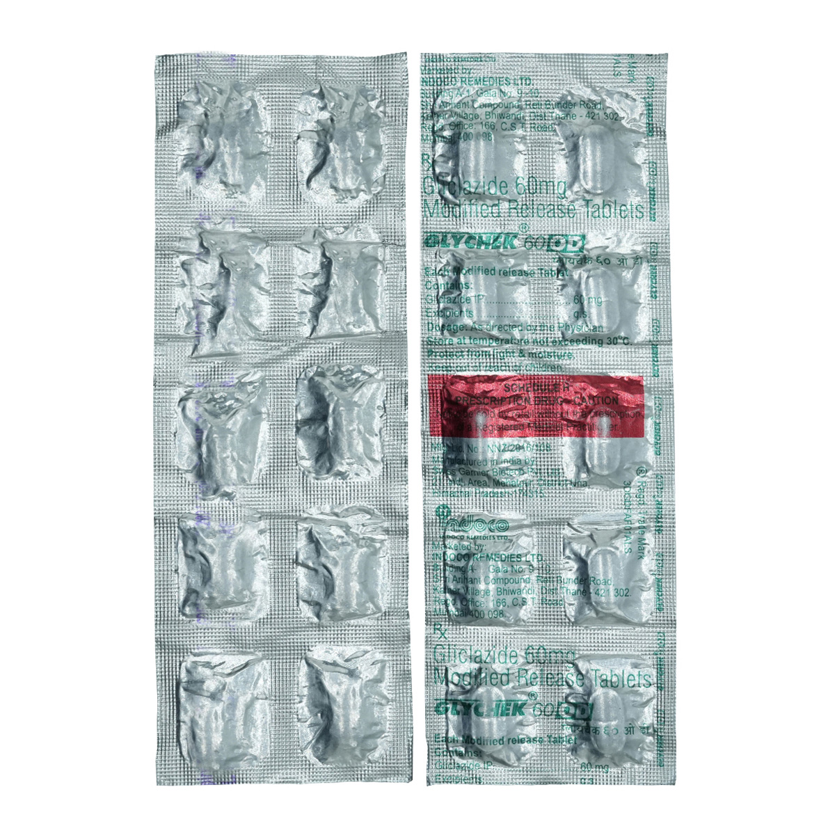 Glychek 60 Od Tablet 10's, Pack of 10 TabletS Glychek 60 Od Tablet 10's, Pack of 10 TabletS