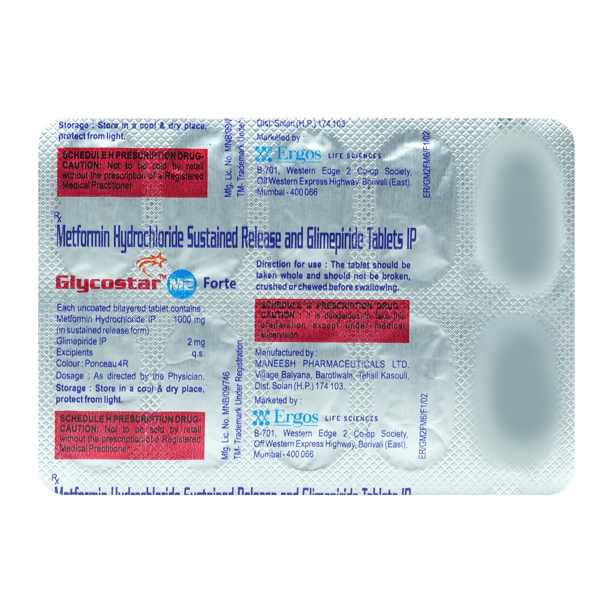 Glycostar M2 Forte Tablet 10'S, Pack of 10 Glycostar M2 Forte Tablet 10'S, Pack of 10