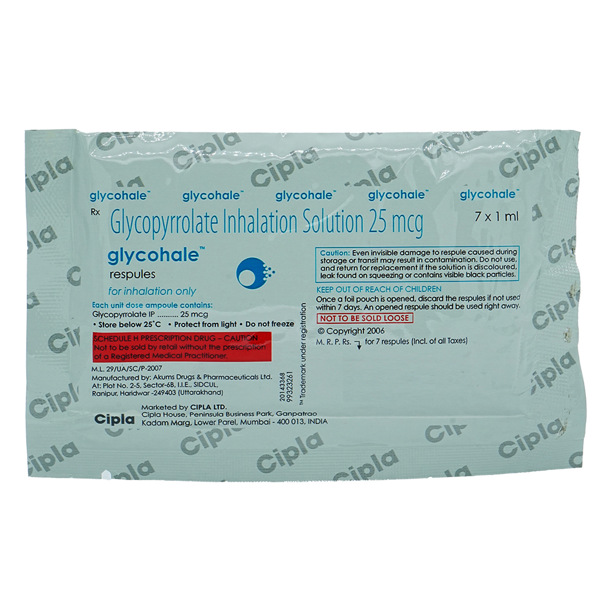 Buy Glycohale Respules 7 x 1 ml Online