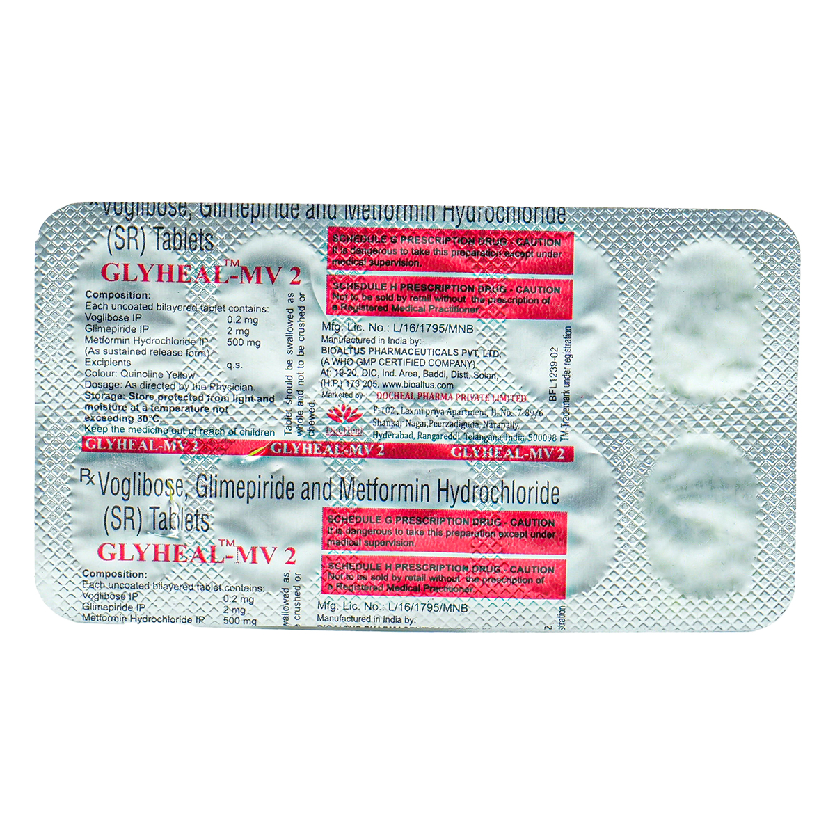 Glyheal-MV 2 Tablet 10's, Pack of 10 TABLETS Glyheal-MV 2 Tablet 10's, Pack of 10 TABLETS