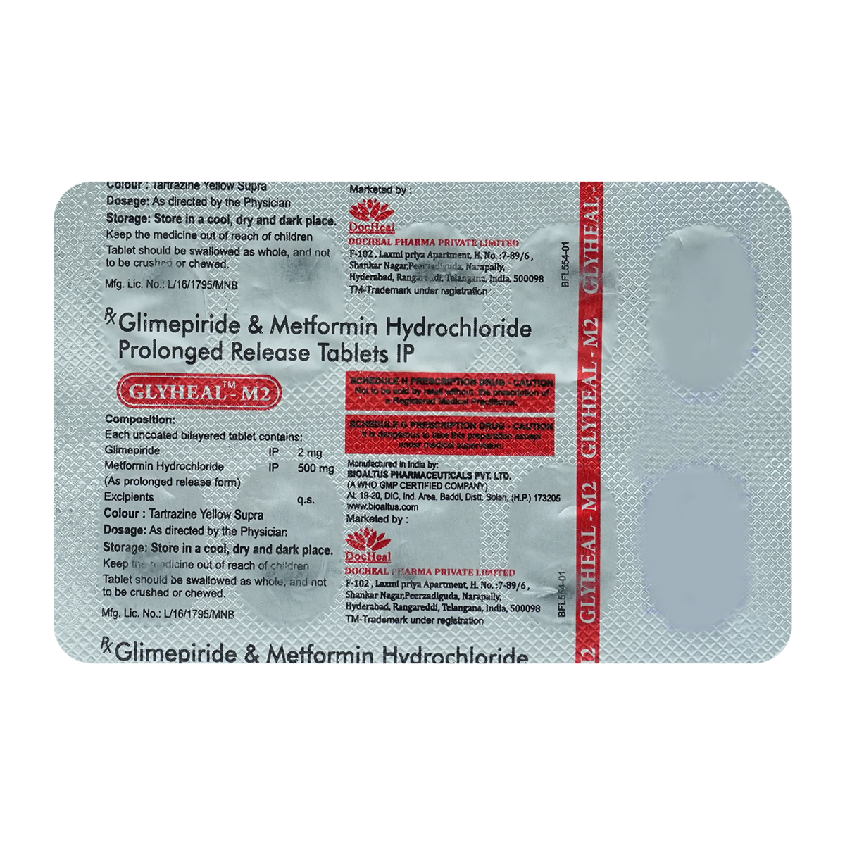 Glyheal-M2 Tablet 10's, Pack of 10 TABLETS Glyheal-M2 Tablet 10's, Pack of 10 TABLETS