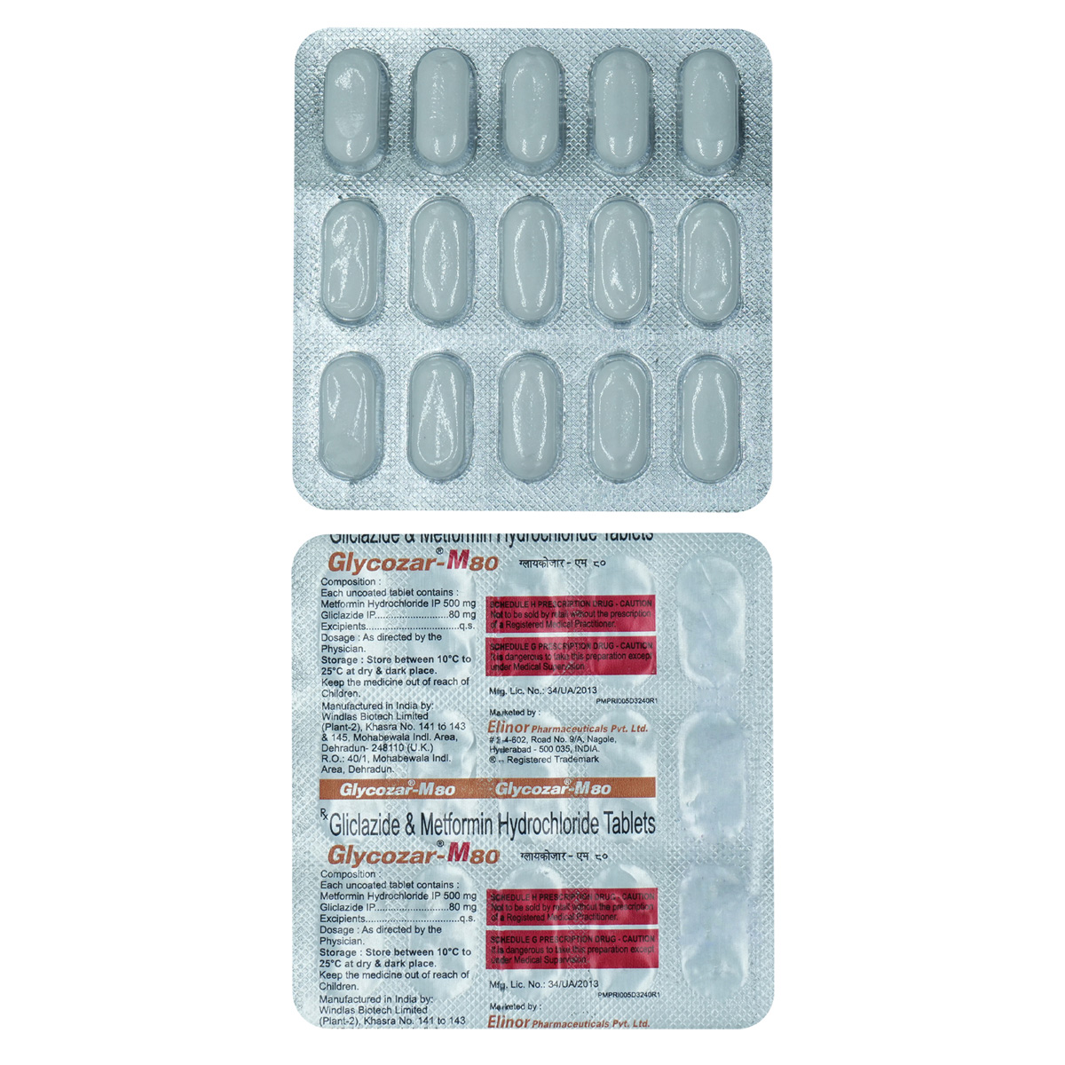 Glycozar M 80 Tablet 15's, Pack of 15 TABLETS Glycozar M 80 Tablet 15's, Pack of 15 TABLETS