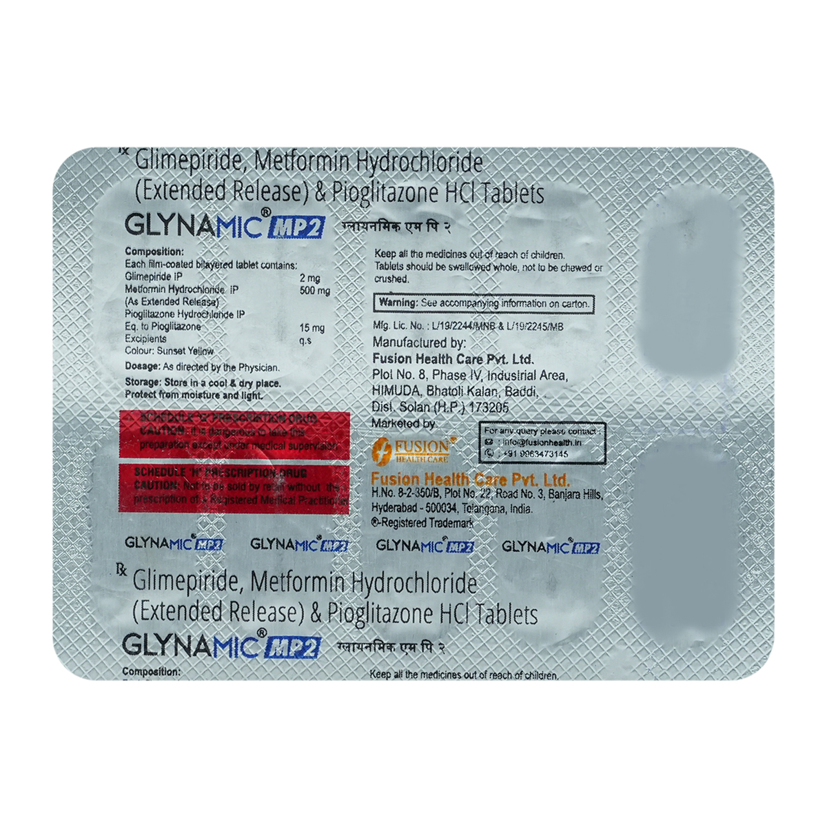 Glynamic MP2 Tablet 10's, Pack of 10 TABLETS Glynamic MP2 Tablet 10's, Pack of 10 TABLETS