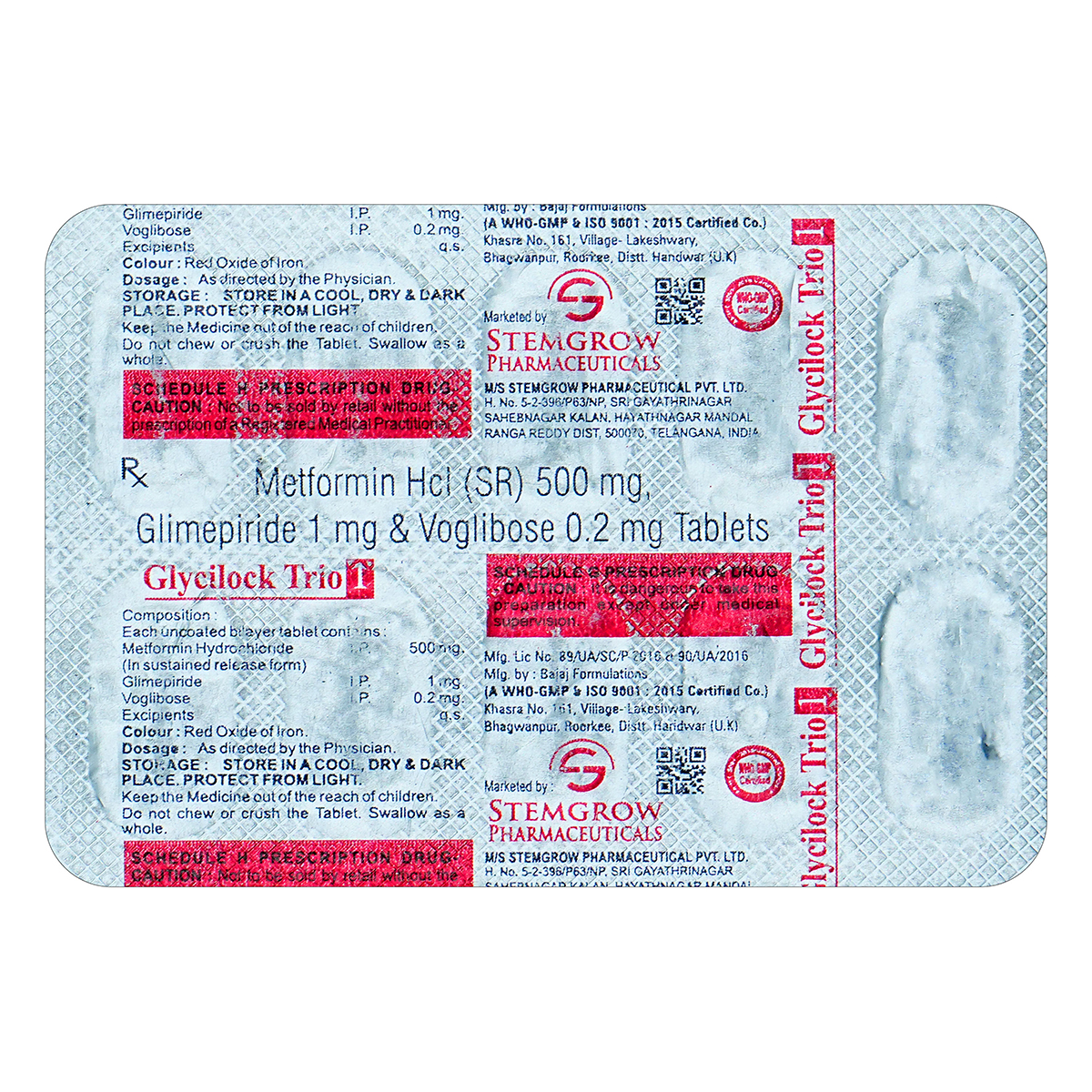 Glycilock Trio 1 Tablet 10's, Pack of 10 TABLETS Glycilock Trio 1 Tablet 10's, Pack of 10 TABLETS