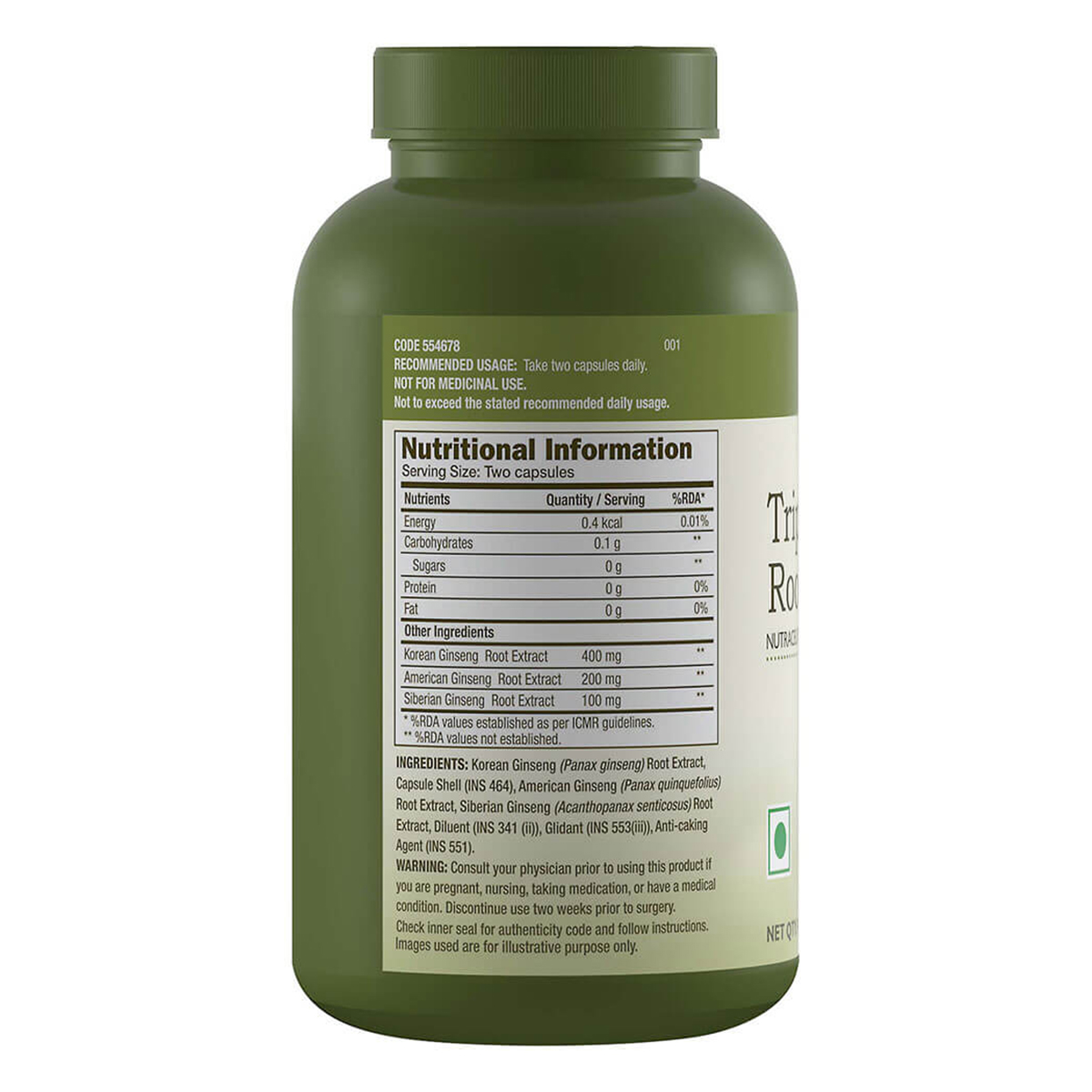 GNC Herbal Plus Triple Ginseng Root, 90 Capsules, Pack of 1 GNC Herbal Plus Triple Ginseng Root, 90 Capsules, Pack of 1