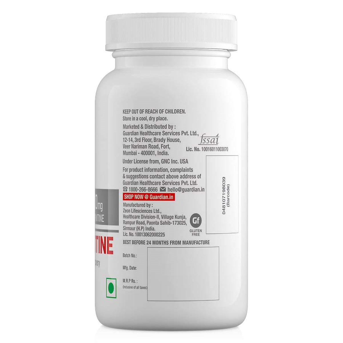 GNC PRO Performance L-Carnitine 500 mg, 60 Capsules, Pack of 1 GNC PRO Performance L-Carnitine 500 mg, 60 Capsules, Pack of 1