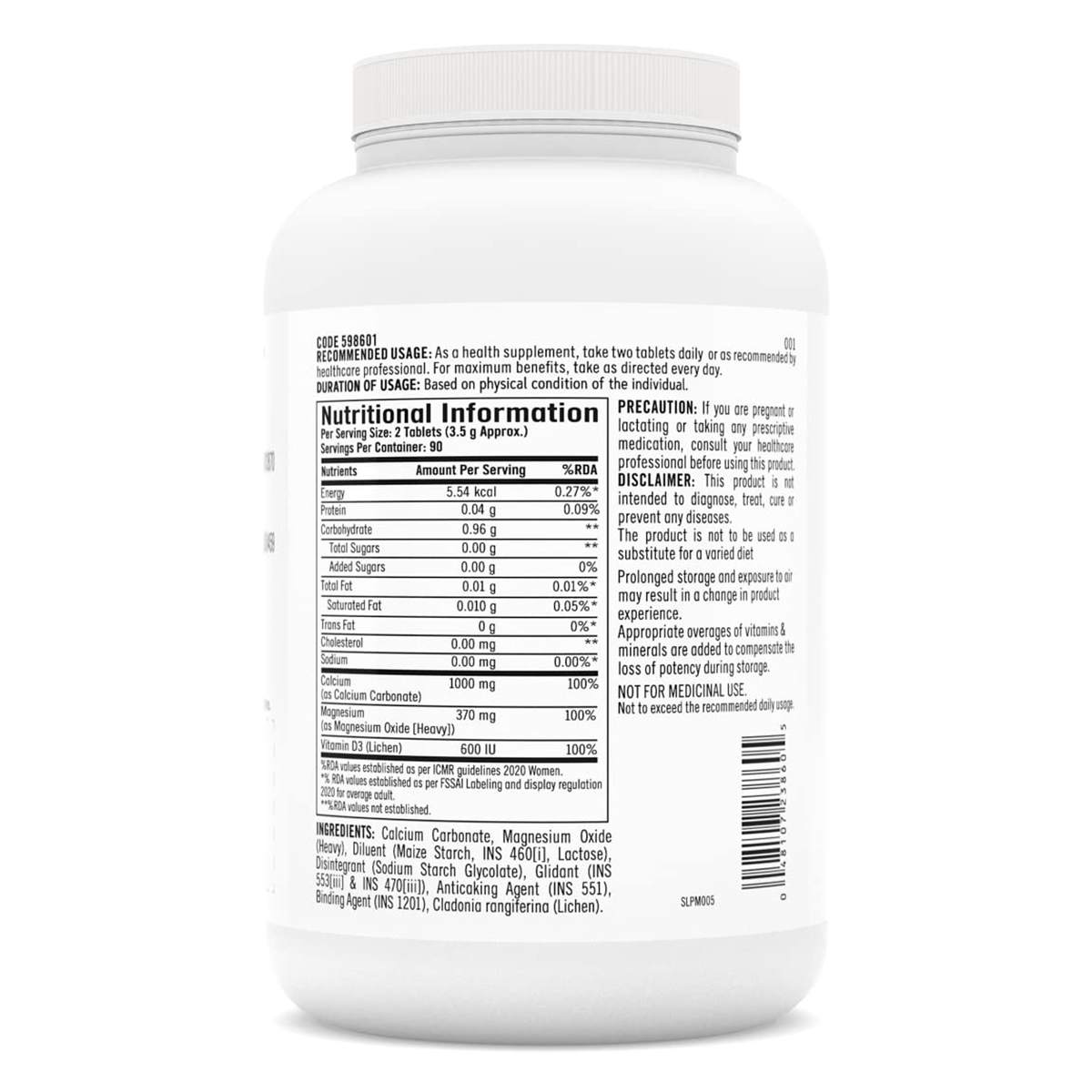 GNC Calcium Plus 1000 mg with Magnesium & Vitamin D3, 180 Tablets, Pack of 1 GNC Calcium Plus 1000 mg with Magnesium & Vitamin D3, 180 Tablets, Pack of 1