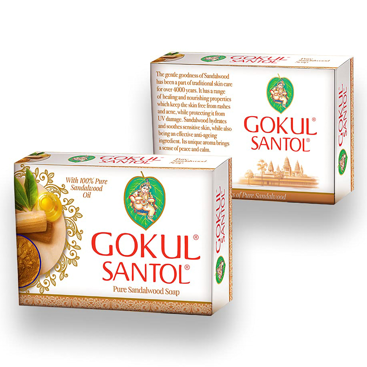 Gokul Santol Pure Sandalwood Soap, 300 gm (4x75 gm), Pack of 1 Gokul Santol Pure Sandalwood Soap, 300 gm (4x75 gm), Pack of 1