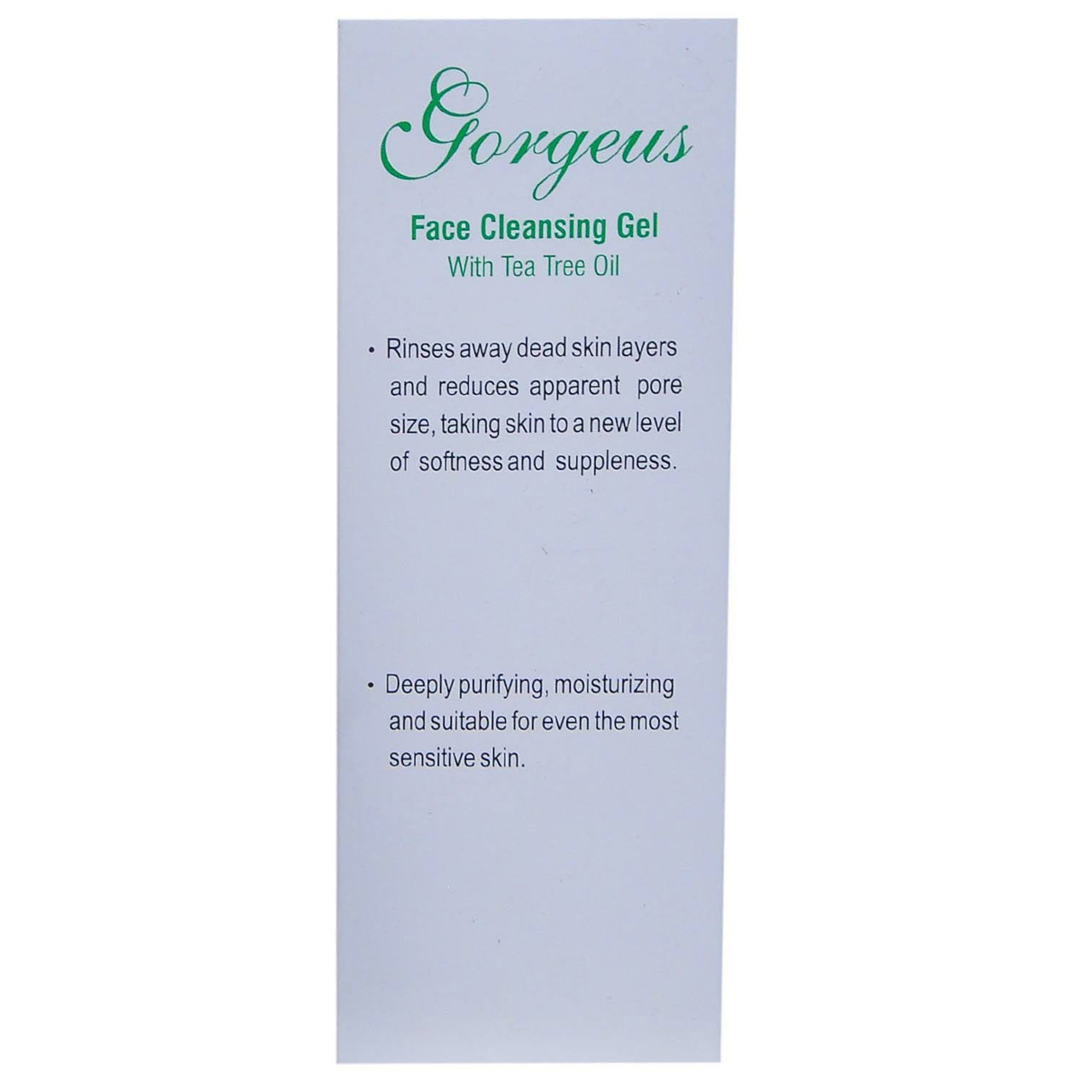 Gorgeus Face Cleansing Gel 100 gm | With Tea Tree Oil | Deeply Purifies & Moisturisess | For All Skin Type, Pack of 1 Gorgeus Face Cleansing Gel 100 gm | With Tea Tree Oil | Deeply Purifies & Moisturisess | For All Skin Type, Pack of 1