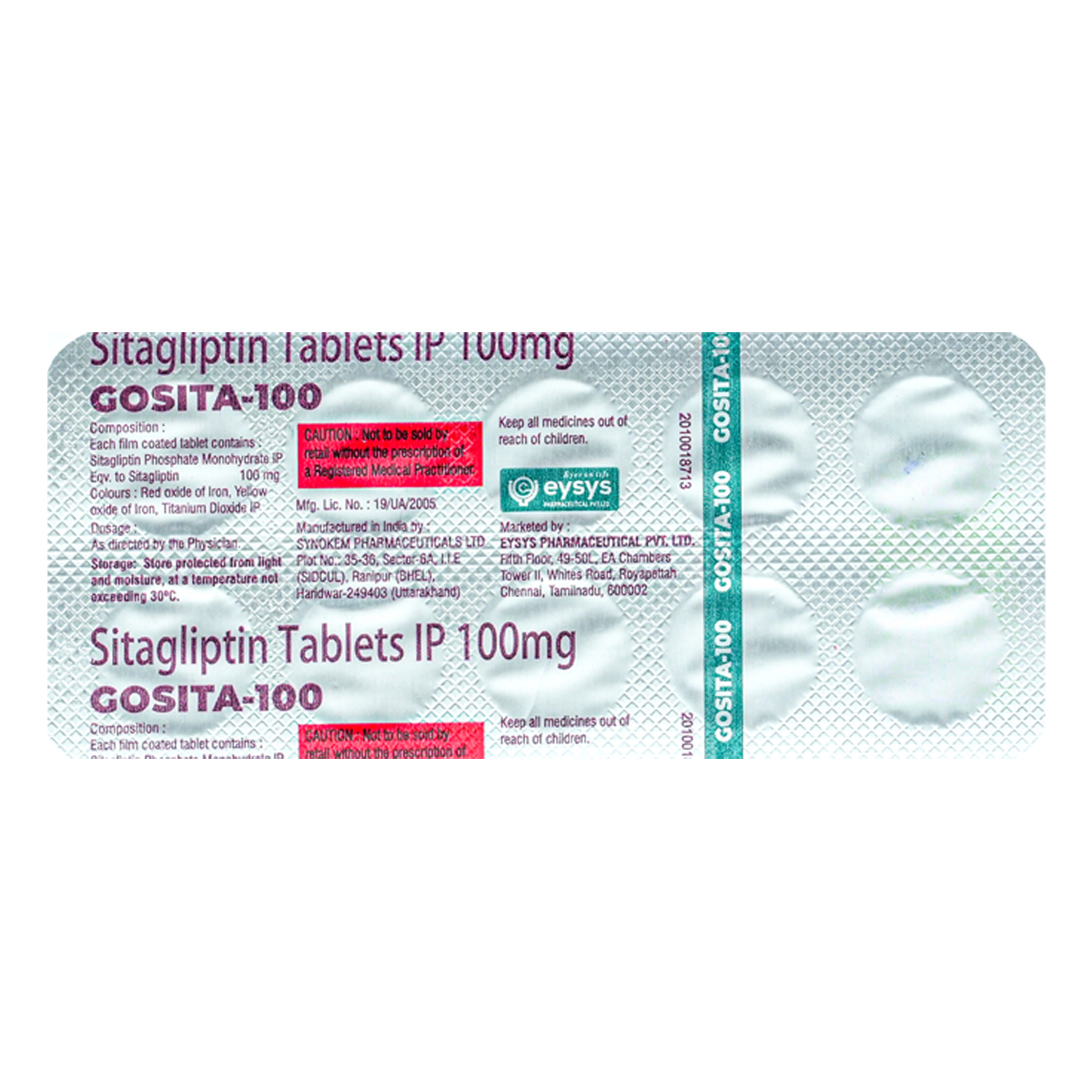 Gosita-100 Tablet 10's, Pack of 10 TabletS Gosita-100 Tablet 10's, Pack of 10 TabletS