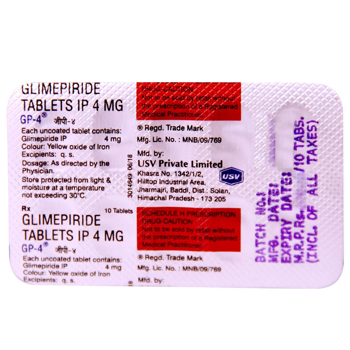 GP-4 Tablet 10's, Pack of 10 TABLETS GP-4 Tablet 10's, Pack of 10 TABLETS