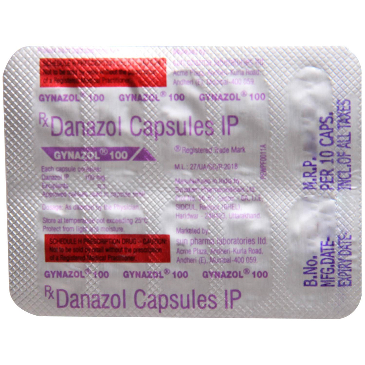 Gynazol 100mg Capsule 10's, Pack of 10 CAPSULES Gynazol 100mg Capsule 10's, Pack of 10 CAPSULES