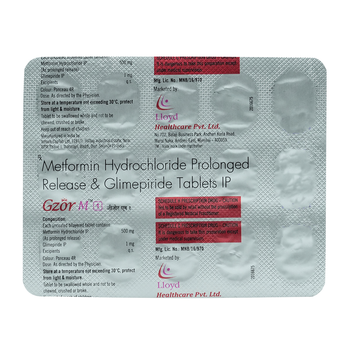 Gzor M 1 Tablet 15's, Pack of 15 TABLETS Gzor M 1 Tablet 15's, Pack of 15 TABLETS