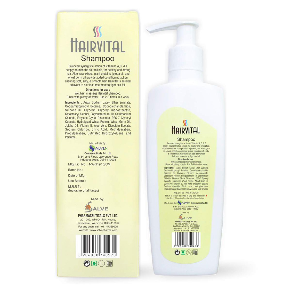 Hairvital Triple Action Shampoo, 200 ml, Pack of 1 Hairvital Triple Action Shampoo, 200 ml, Pack of 1