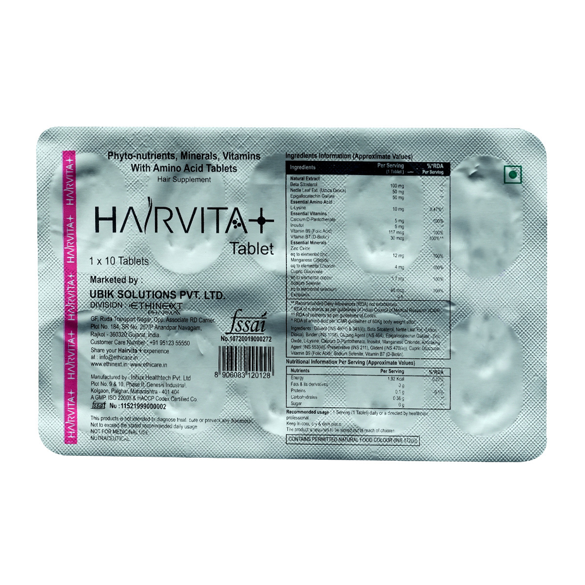 Hairvita Plus Tablet 10's, Pack of 10 Hairvita Plus Tablet 10's, Pack of 10