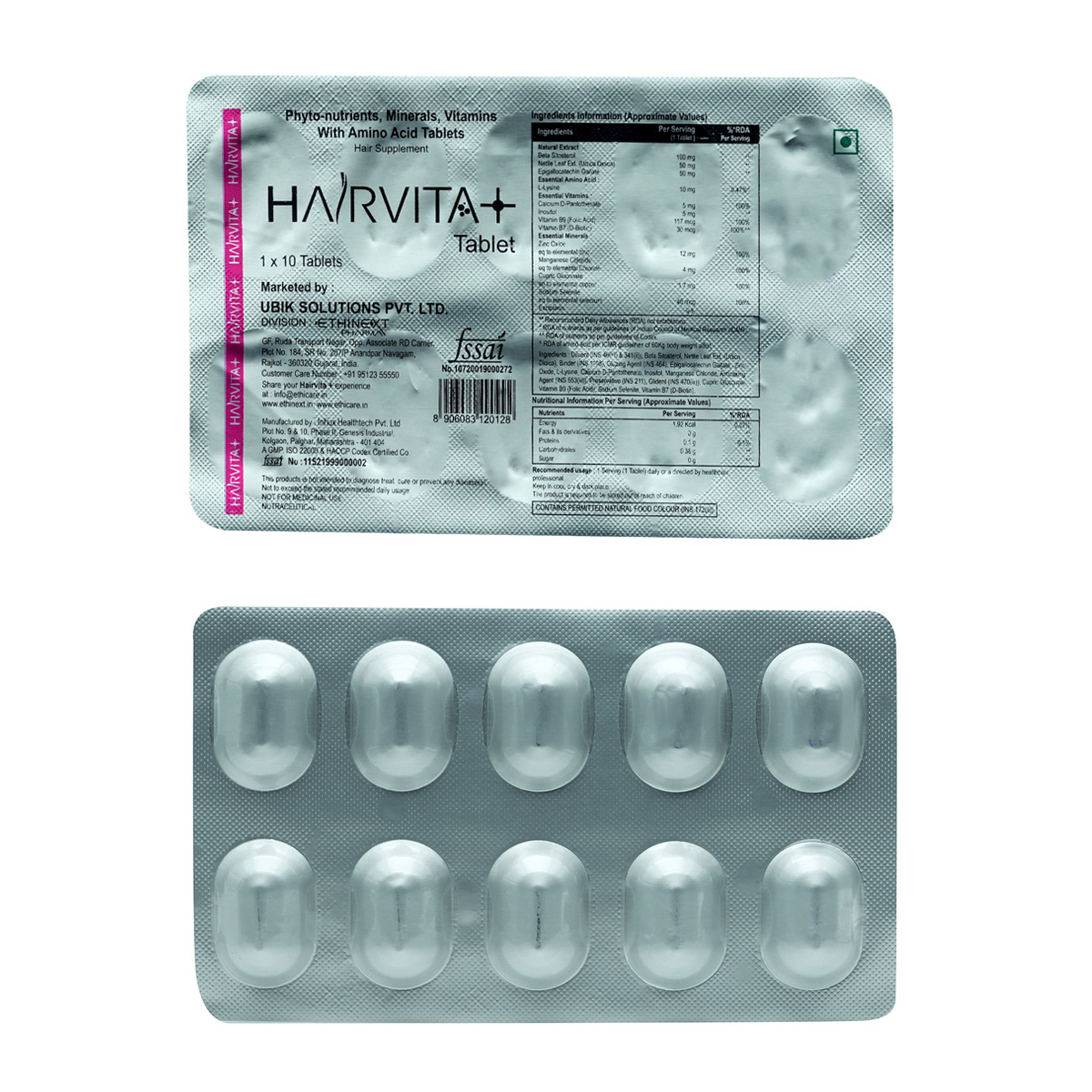 Hairvita Plus Tablet 10's, Pack of 10 Hairvita Plus Tablet 10's, Pack of 10