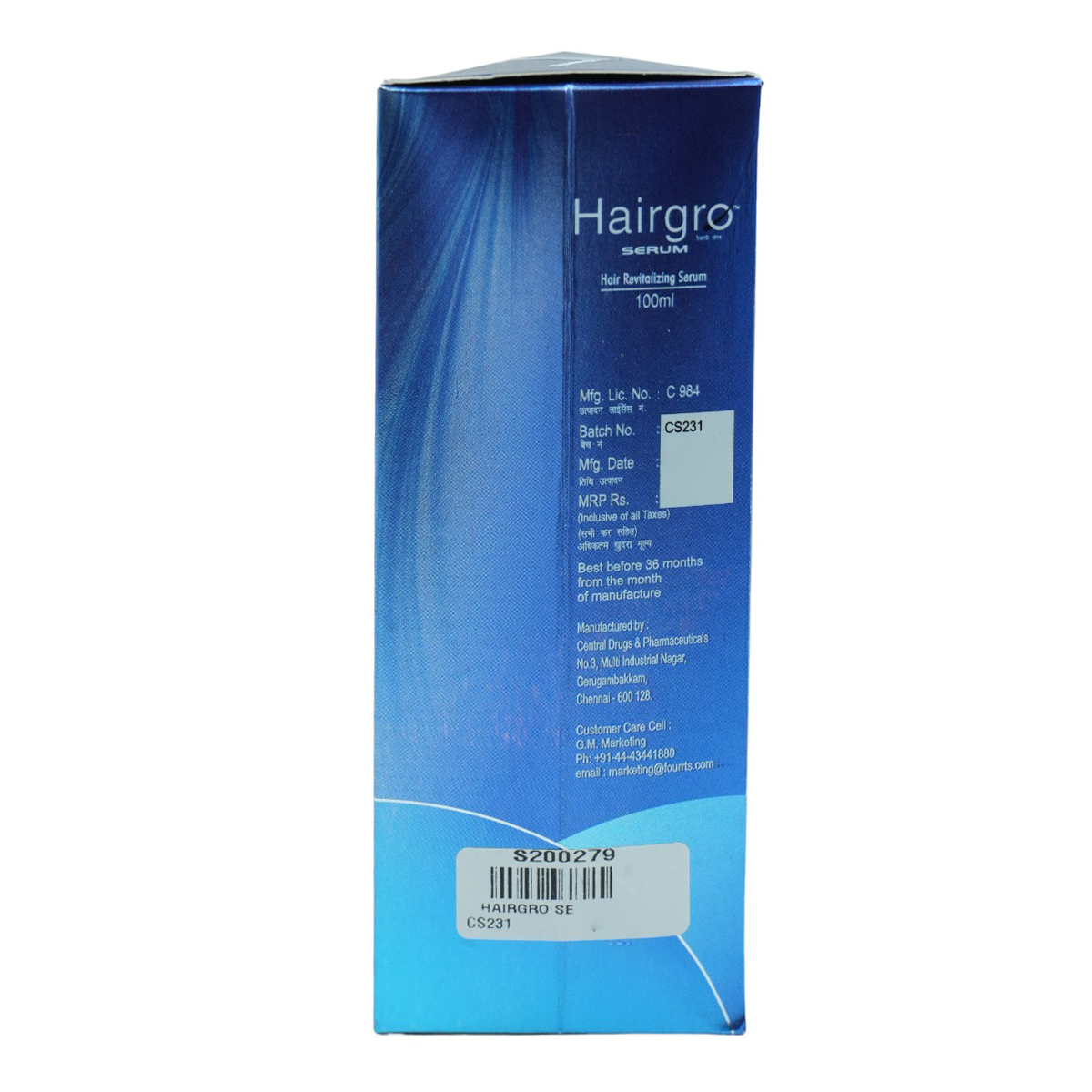 Hairgro Serum 100 ml, Pack of 1 SERUM Hairgro Serum 100 ml, Pack of 1 SERUM