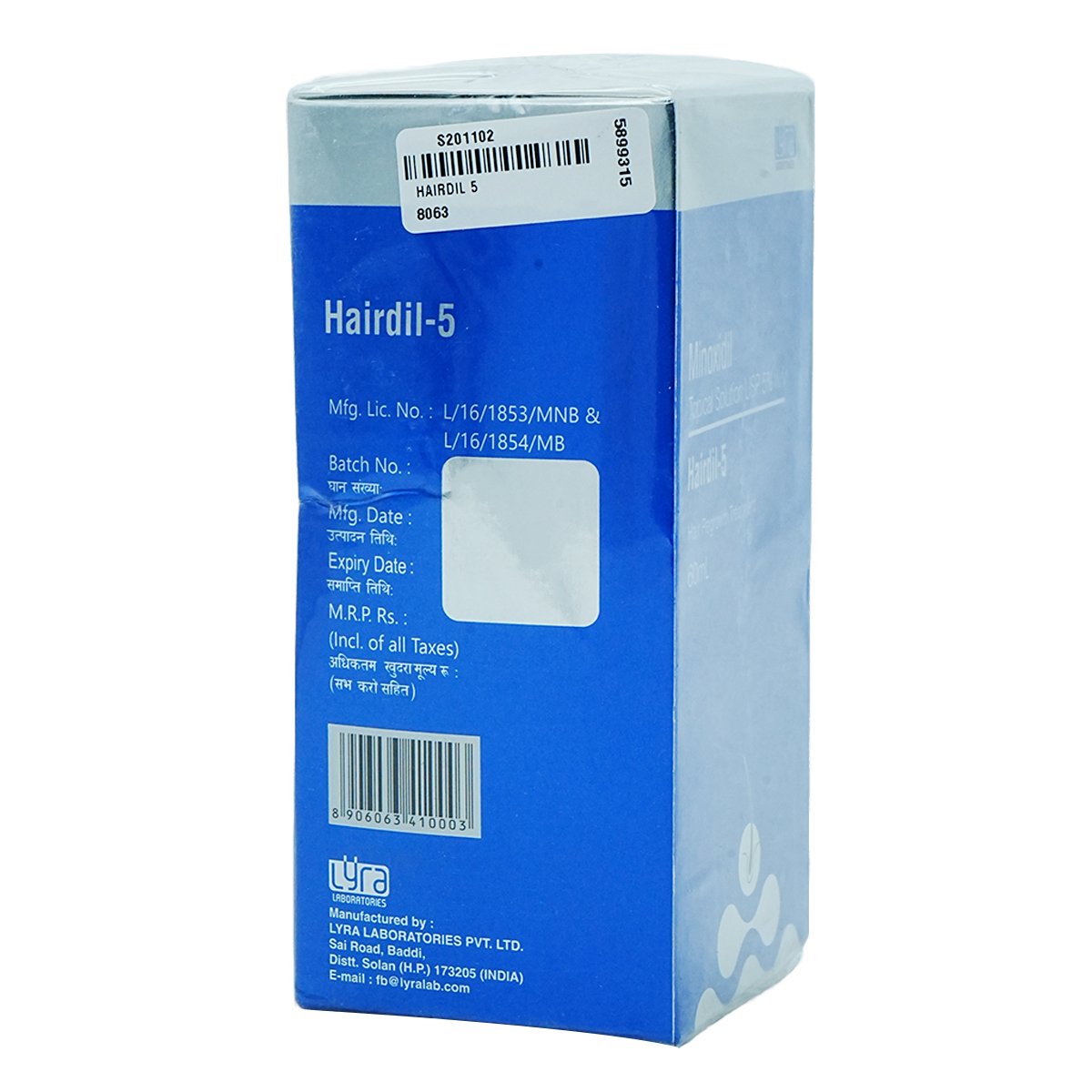 Hairdil-5 Solution 60 ml, Pack of 1 Solution Hairdil-5 Solution 60 ml, Pack of 1 Solution