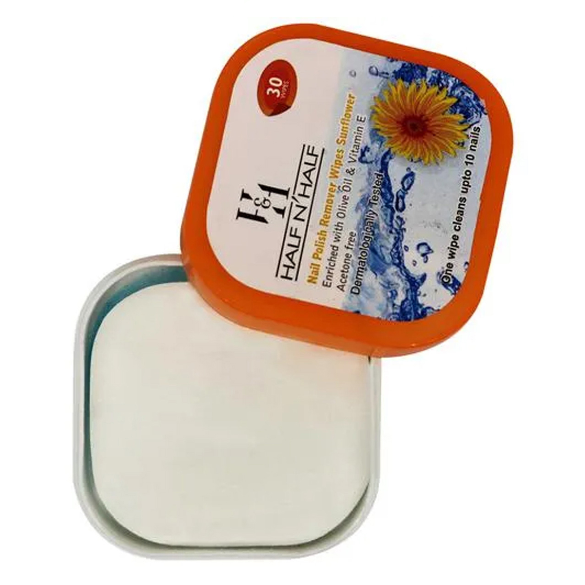 Half & Half Nail Polish Remover Wipes, 30 Count, Pack of 1 Half & Half Nail Polish Remover Wipes, 30 Count, Pack of 1