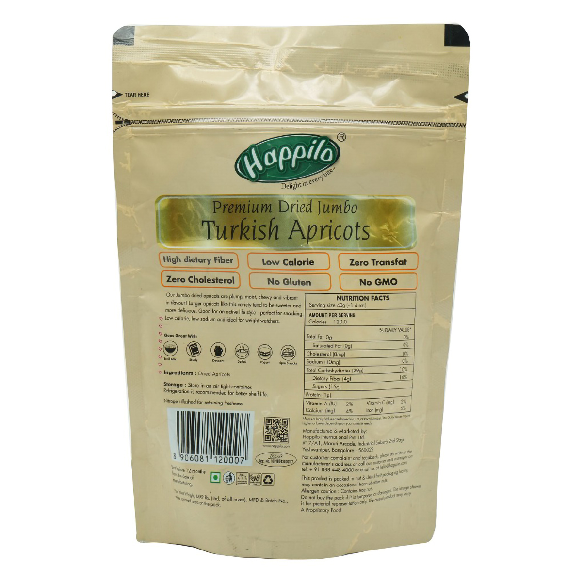 Happilo Premium Dried Turkish Apricots, 200 gm, Pack of 1 Happilo Premium Dried Turkish Apricots, 200 gm, Pack of 1