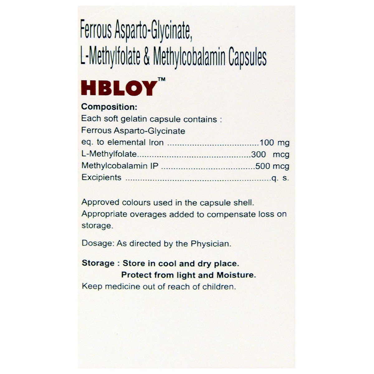 Hbloy Capsule 10's, Pack of 10 CAPSULES Hbloy Capsule 10's, Pack of 10 CAPSULES