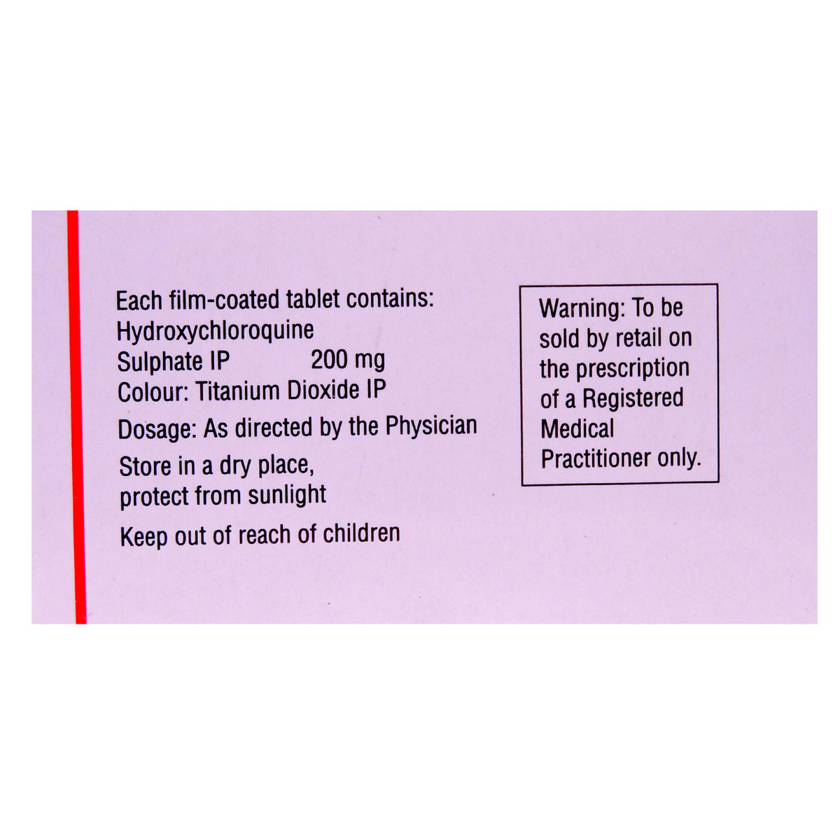 HCQS 200 Tablet 15's, Pack of 15 TABLETS HCQS 200 Tablet 15's, Pack of 15 TABLETS