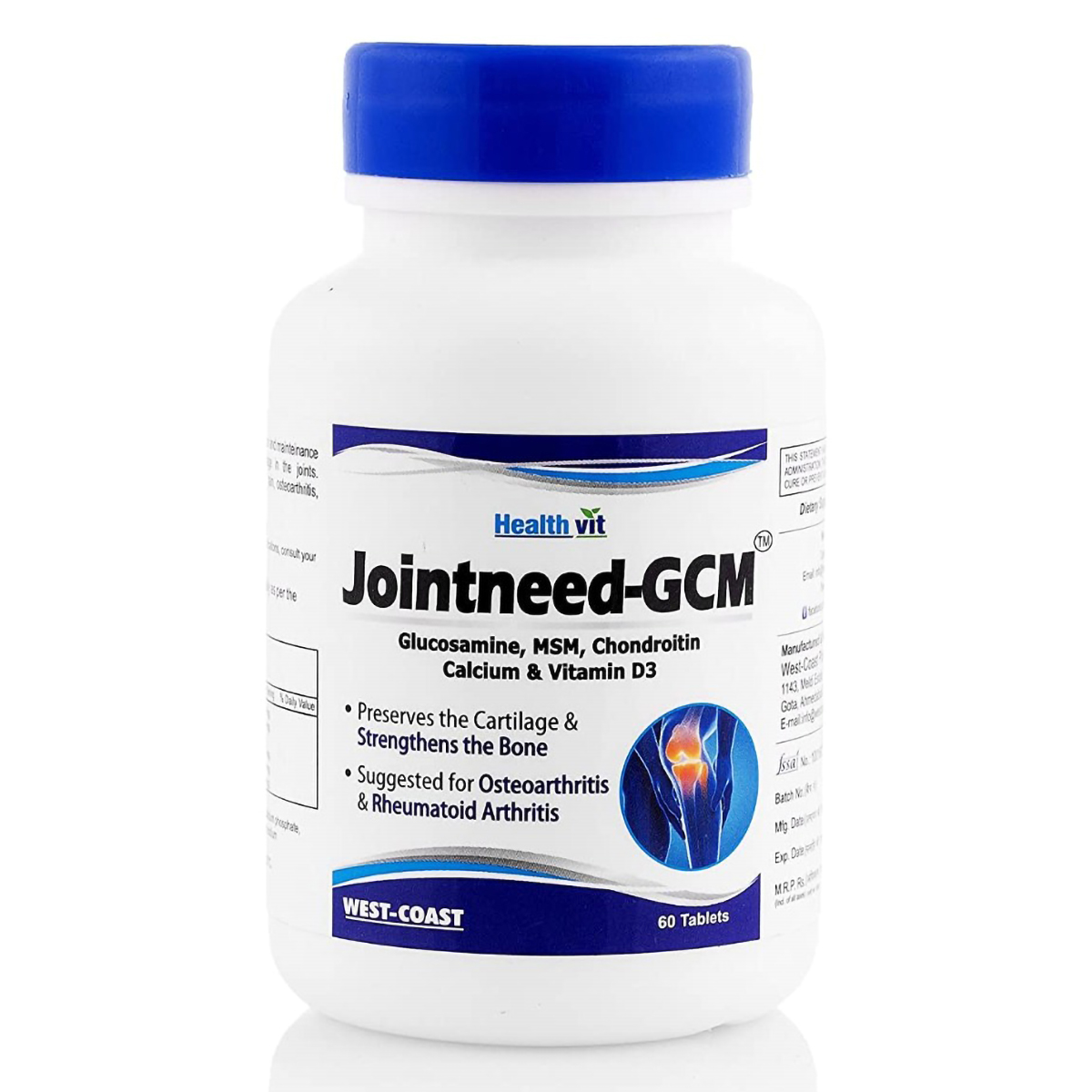 Healthvit Jointneed-GCM, 60 Tablets, Pack of 1 Healthvit Jointneed-GCM, 60 Tablets, Pack of 1