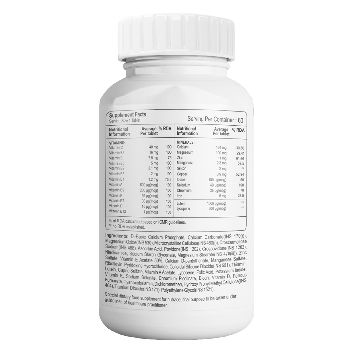 Healthvit Cenvitan Men Multivitamin & Multimineral, 60 Tablets, Pack of 1 Healthvit Cenvitan Men Multivitamin & Multimineral, 60 Tablets, Pack of 1