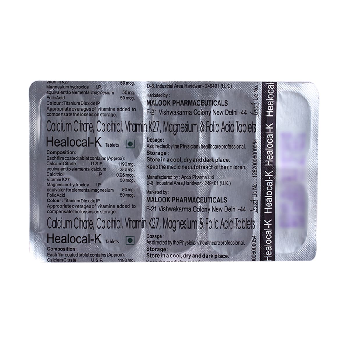 Healocal-K Tablet 10's, Pack of 10 TABLETS Healocal-K Tablet 10's, Pack of 10 TABLETS