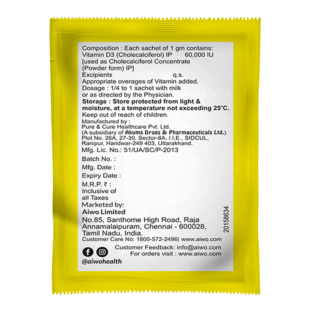 Healthyvit D3 60K Granules 1 gm, Pack of 1 Healthyvit D3 60K Granules 1 gm, Pack of 1