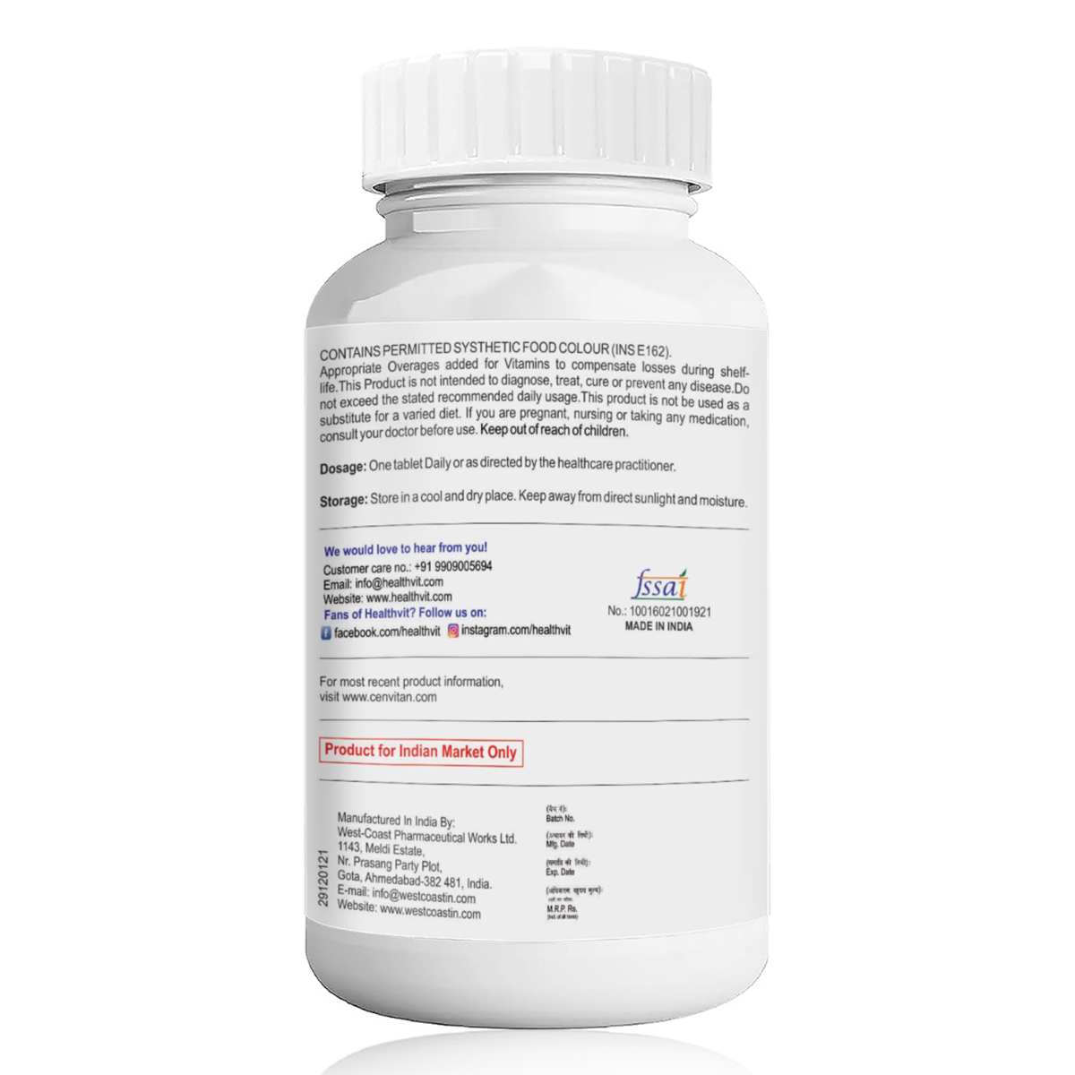 Healthvit Cenvitan Women Multivitamin & Multimineral, 60 Tablets, Pack of 1 Healthvit Cenvitan Women Multivitamin & Multimineral, 60 Tablets, Pack of 1