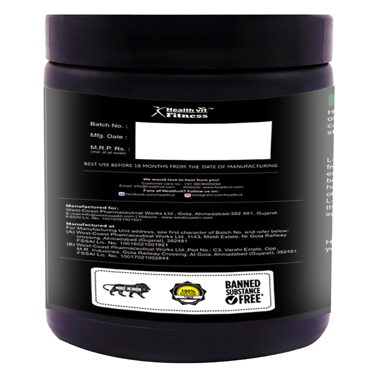 Healthvit Fitness Intra Workout Advanced Formula Watermelon Flavour Powder, 300 gm, Pack of 1 Healthvit Fitness Intra Workout Advanced Formula Watermelon Flavour Powder, 300 gm, Pack of 1