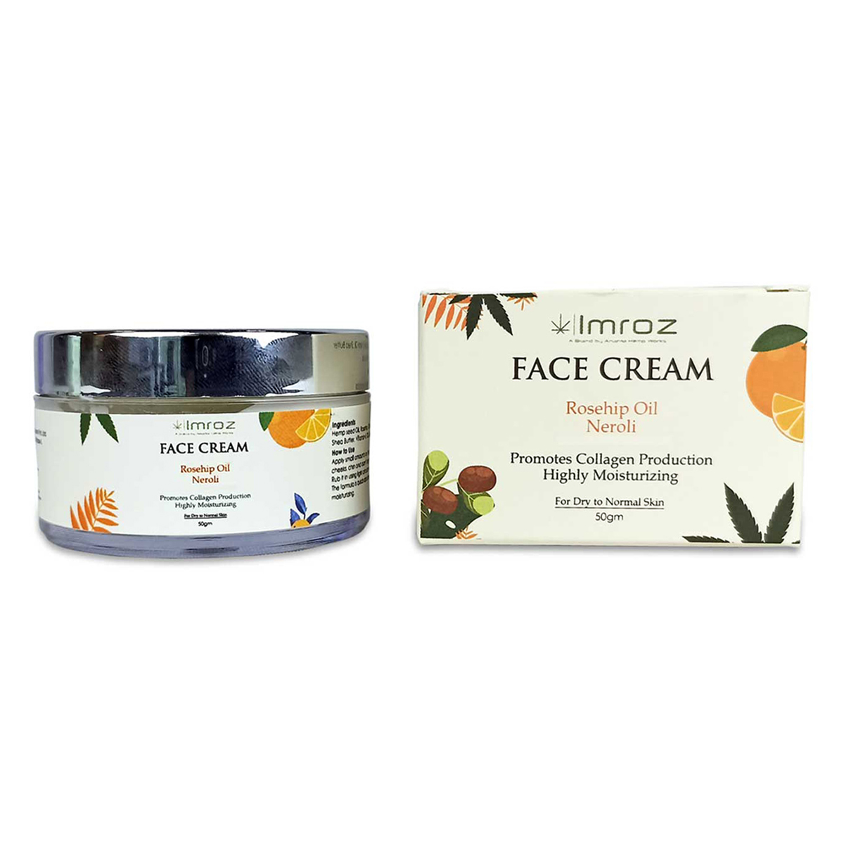 Ananta Hemp Imroz Face Cream 50 gm | With Rosehip Oil, Neroli | Promotes Collagen Production | Slow Down Aging | Non Sticky | For Men & Women | For Dry To Normal Skin, Pack of 1 Ananta Hemp Imroz Face Cream 50 gm | With Rosehip Oil, Neroli | Promotes Collagen Production | Slow Down Aging | Non Sticky | For Men & Women | For Dry To Normal Skin, Pack of 1