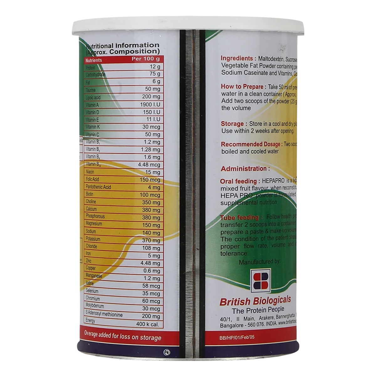 Hepa Pro Mixed Fruit Flavour Powder, 200 gm Tin, Pack of 1 Hepa Pro Mixed Fruit Flavour Powder, 200 gm Tin, Pack of 1