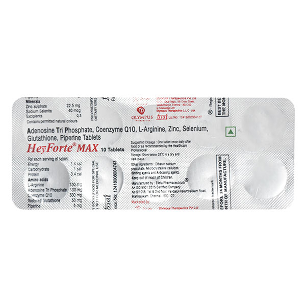 Buy Heyforte Max Tablet 10's Online