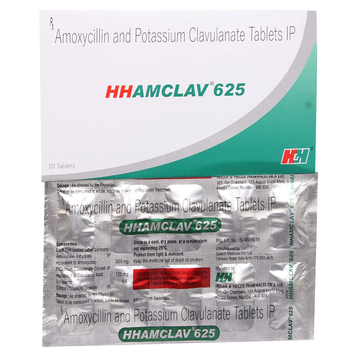 Hhamclav 625 Tablet 10's, Pack of 10 TABLETS Hhamclav 625 Tablet 10's, Pack of 10 TABLETS