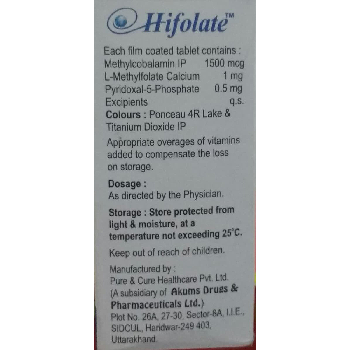 Hifolate Tablet 15's, Pack of 15 TabletS Hifolate Tablet 15's, Pack of 15 TabletS