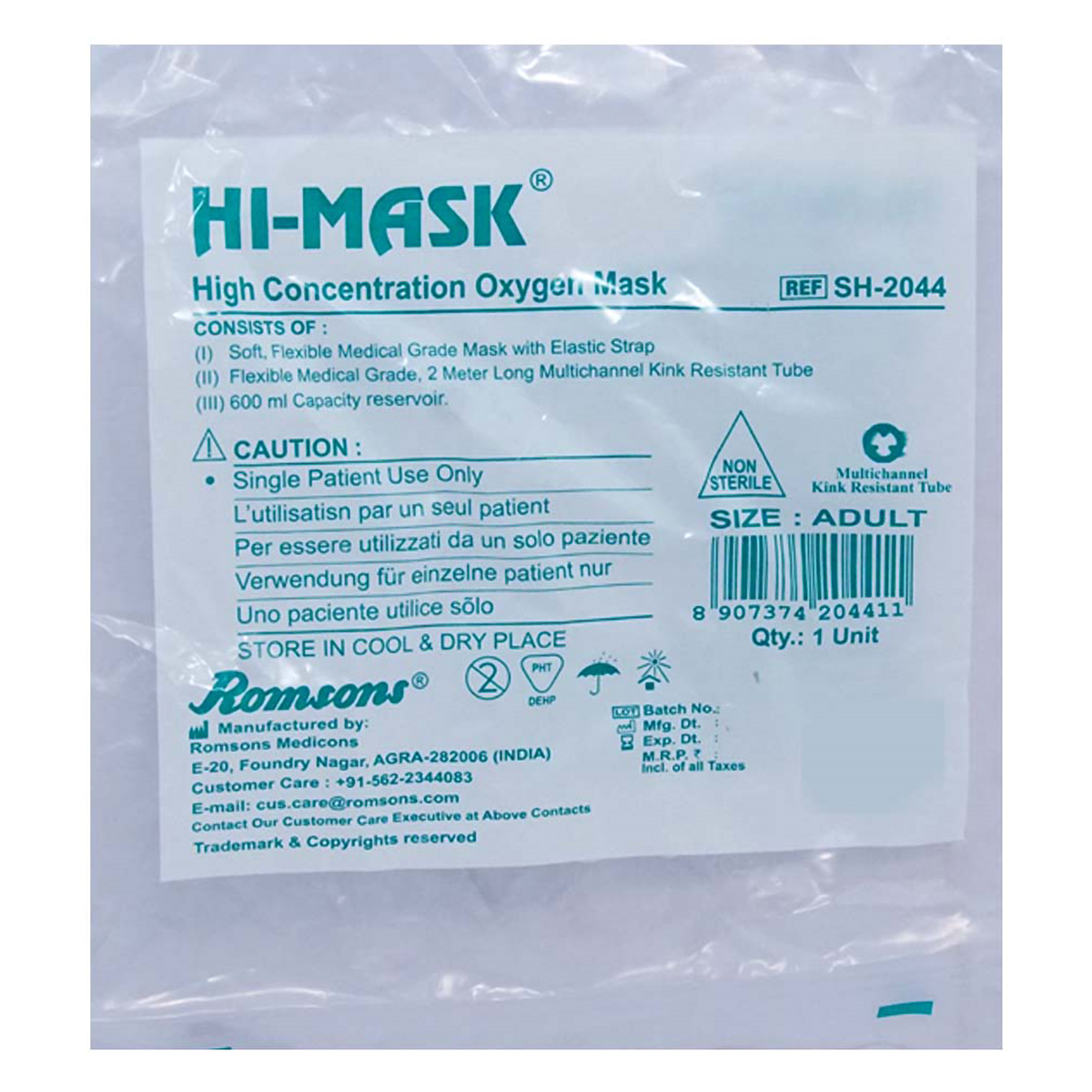 Romson High Concentration Mask, 1 Count, Pack of 1 Romson High Concentration Mask, 1 Count, Pack of 1